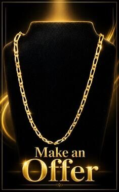 Vtg Park Lane "Giorgio" Men's Italian Style Neck Chain 24" Gold Tone NOS Retired
